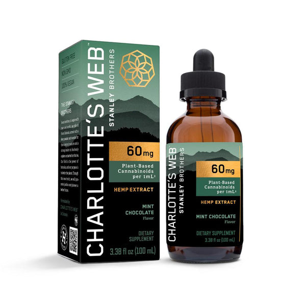 Charlotte's Web CBD Oil: 60mg (Mint Chocolate) 6000mg⎢100mL - DirectHemp.com