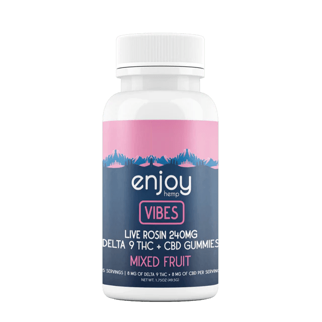 Enjoy Hemp Medium Dose D9 THC + CBD Gummies | Indica | Vibes - DirectHemp.com